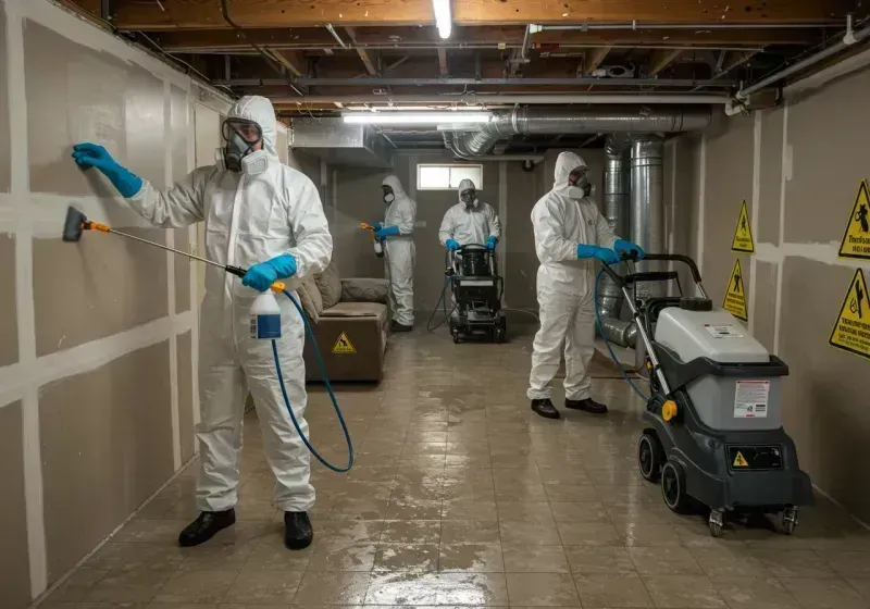 Basement Moisture Removal and Structural Drying process in Ceiba, PR